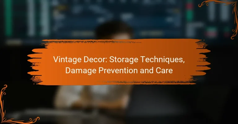 Vintage Decor: Opslagtechnieken, Schadepreventie en Onderhoud