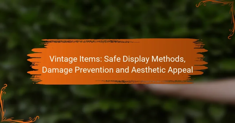 Vintage Items: Veilige Displaymethoden, Schadepreventie en Esthetische Aantrekkingskracht