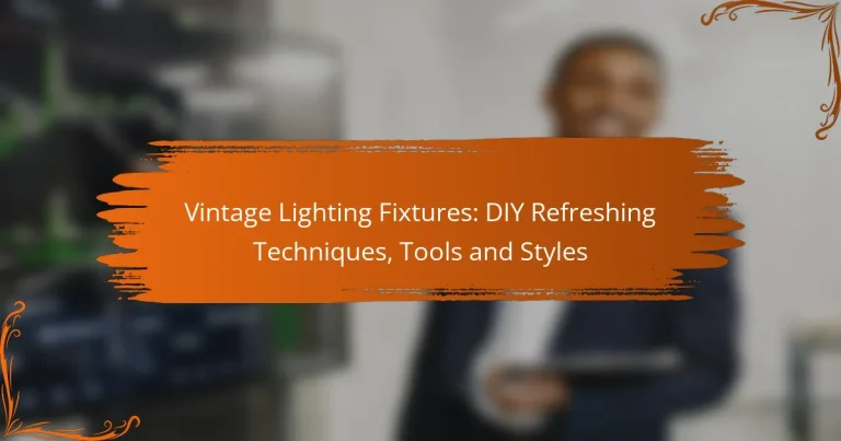 Vintage Verlichtingsarmaturen: DIY Vernieuwende Technieken, Gereedschappen en Stijlen